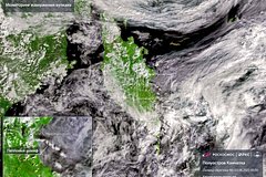 Первое за 600 лет извержение вулкана на Камчатке показали из космоса